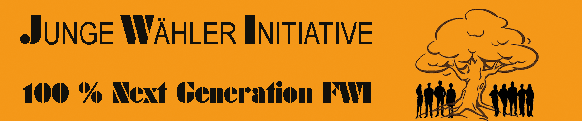 Banner 100% Next Generation GWI mit JWI-Logo und Jugend-Bürgerbaum