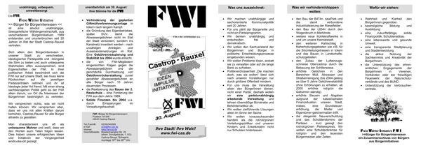 Bildhafte Darstellung des Flugblatt zum Thema Ideen/Impulse/Initiativen zur Kommunalwahl 2009 - Link auf den Flyer als PDF