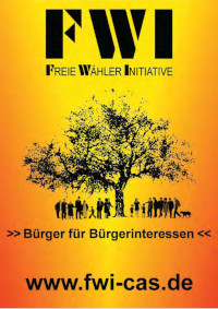 Bildhafte Darstellung des FWI-Plakat Bürgerbaumn zur Kommunalwahl 2014 - Link auf das Plakat als PDF